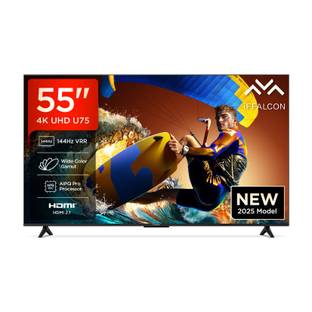 iFFALCON U75 139 cm (55 inch) Ultra HD (4K) LED Smart Google TV with 144 Hz VRR | Wide Color Gamut | AiPQ Pro Processor 