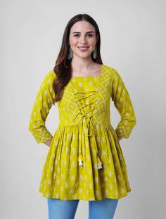 God Bless Casual Printed Women Multicolor Top