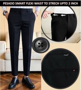 PESADO Slim Fit Men Black Trousers