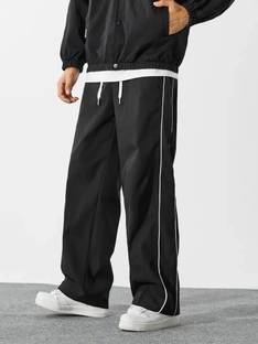 LEXREX Regular Fit Men Black Trousers
