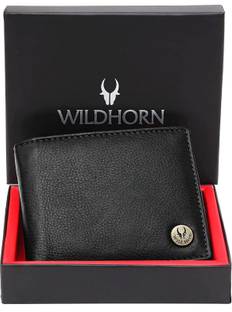 WILDHORN Men Black Genuine Leather Wallet