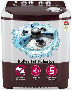 LG 8.5 kg 5 Star with Roller Jet Pulsator with Soak, Wind Jet Dry and Collar Scrubber Semi Automatic Top Load Washing Ma