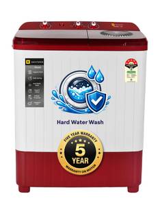 realme TechLife 7 kg with Hard Water Wash Protection and Swift Jet Dry Semi Automatic Top Load Washing Machine Maroon, W