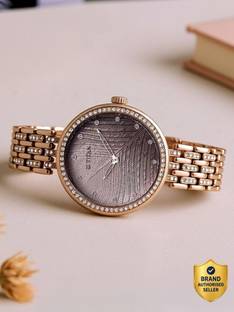 Titan NU95129QM01 Titan Animalia Gradient Brown Dial Brown Stainless Steel Strap Analog Watch  - For Women