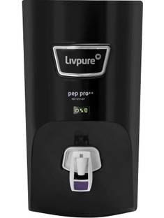 LIVPURE LIV-PEP-PRO-PLUS+ BLACK 7 L RO + UV + UF Water Purifier Suitable for all - Borewell, Tanker, Municipality Water