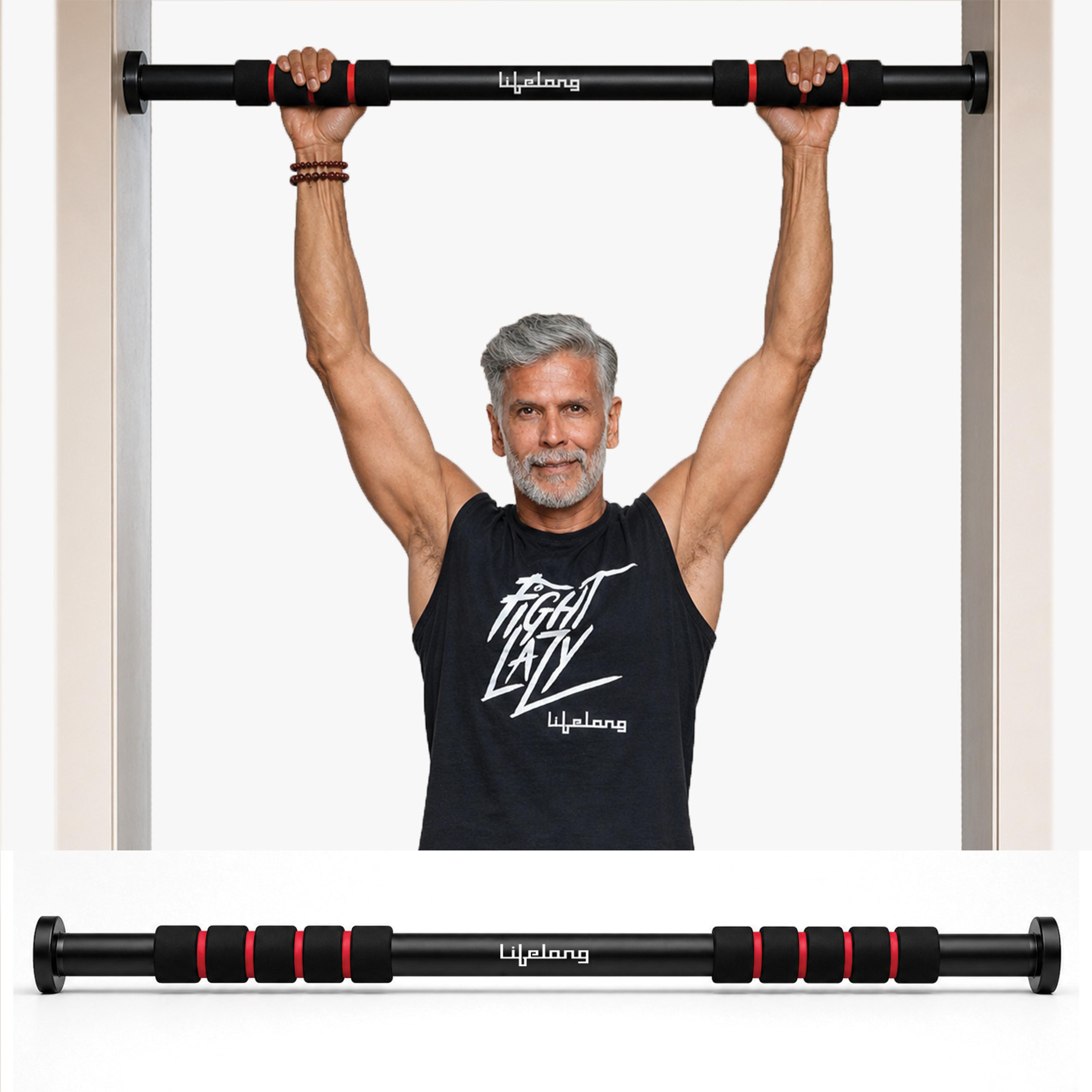 Lifelong Adjustable Pull-Up Bar For Home Gym | Best For Kids, Men & Women | Non-Slip Pull-up Bar - 73% off at DetectaDeal