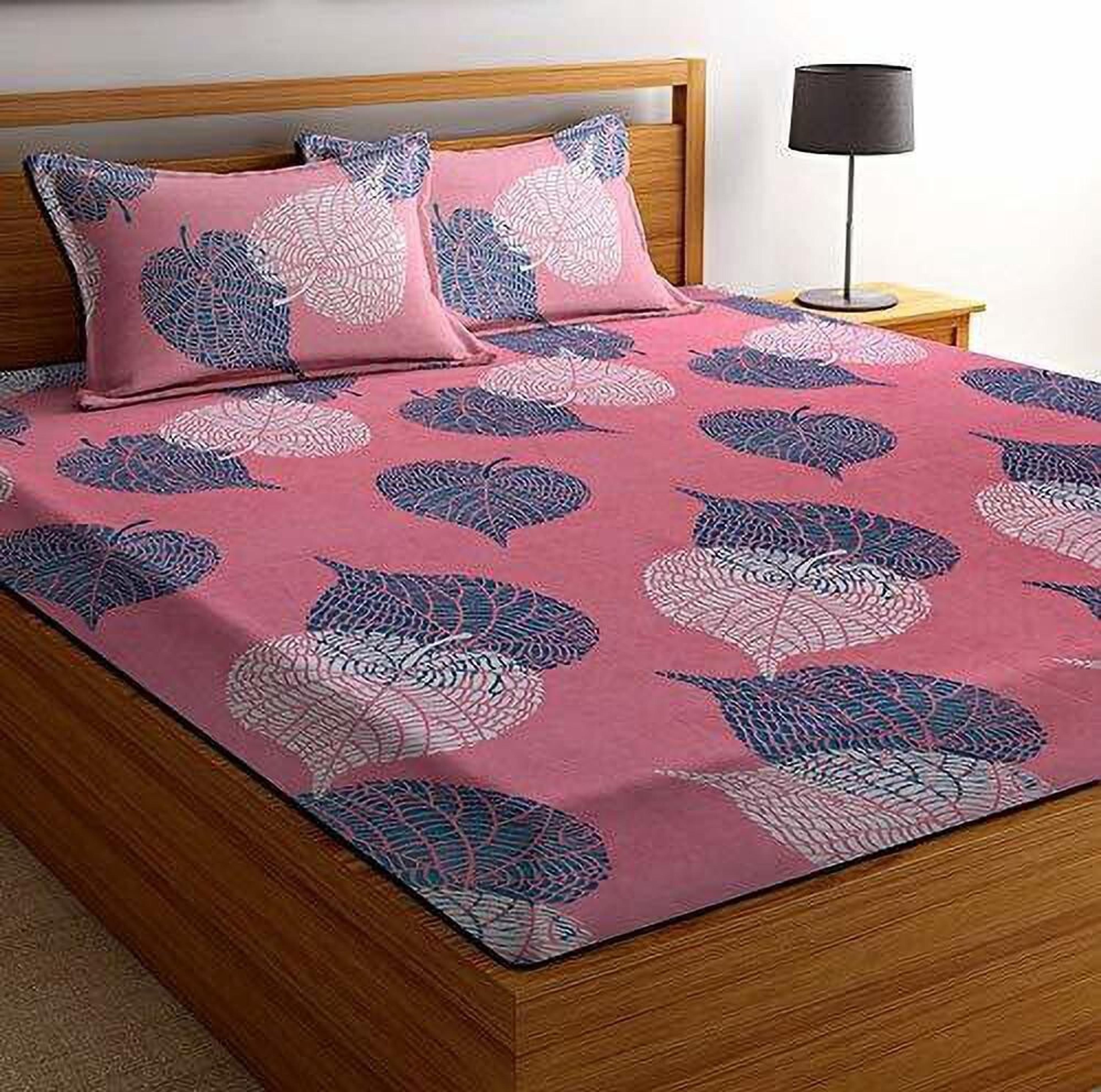 VAS COLLECTIONS Microfiber Single Flat 160 TC Floral 1 Bedsheet with 2 Pillow Covers - 80% off at DetectaDeal