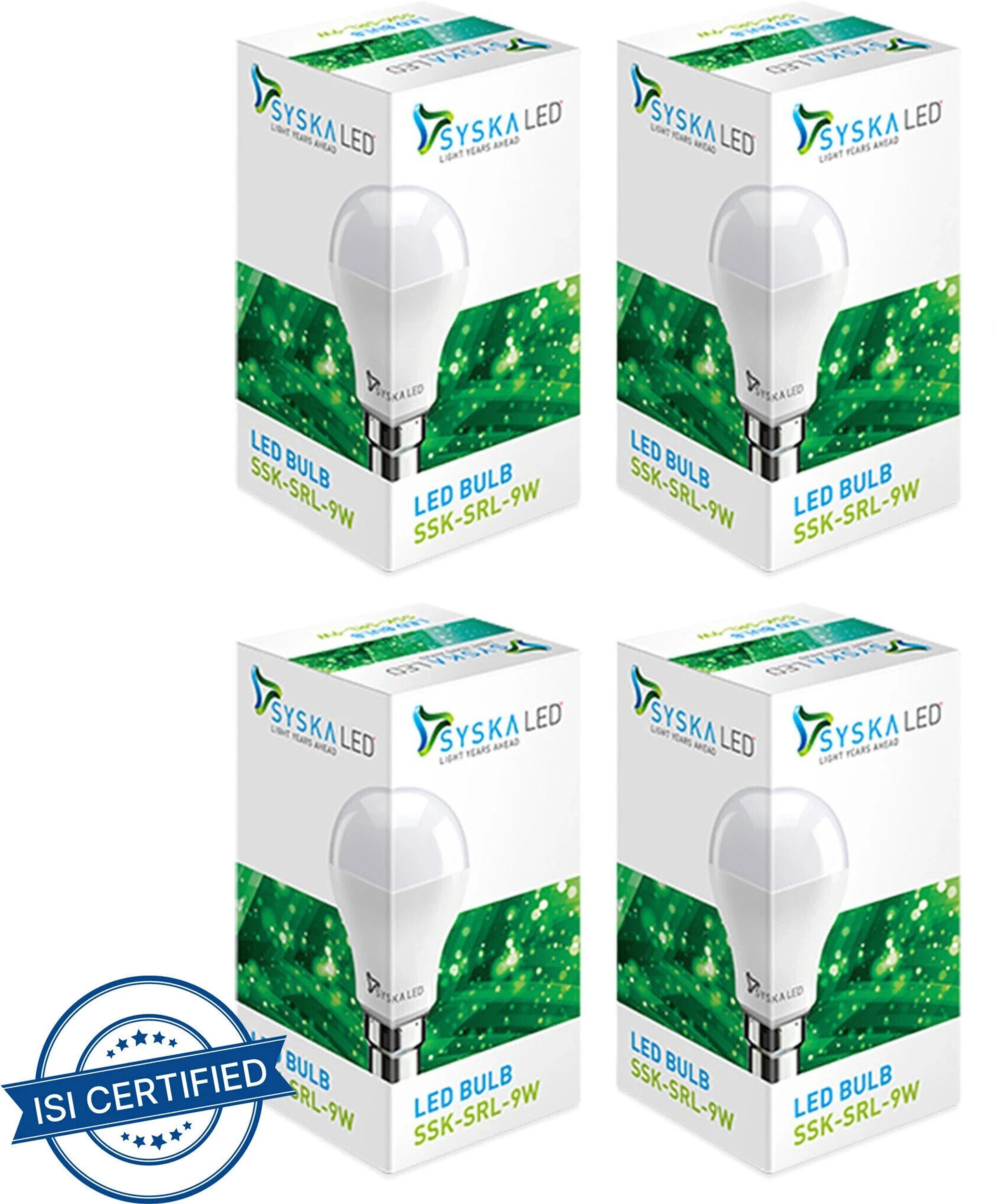 Syska 9 W Basic Standard B22 LED Bulb - 81% off at DetectaDeal