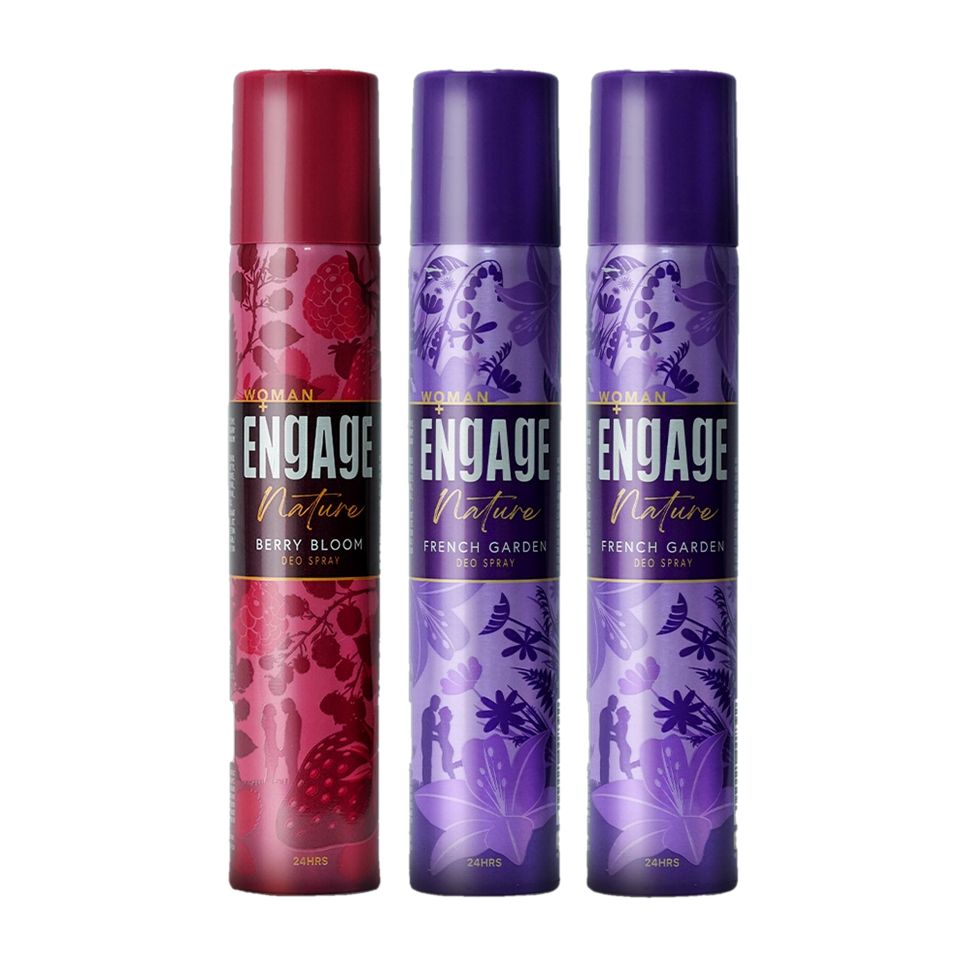 Engage Nature Deo: 2 French Garden & 1 Berry Bloom (150ml X 3) Deodorant Spray - For Women - 70% off at DetectaDeal