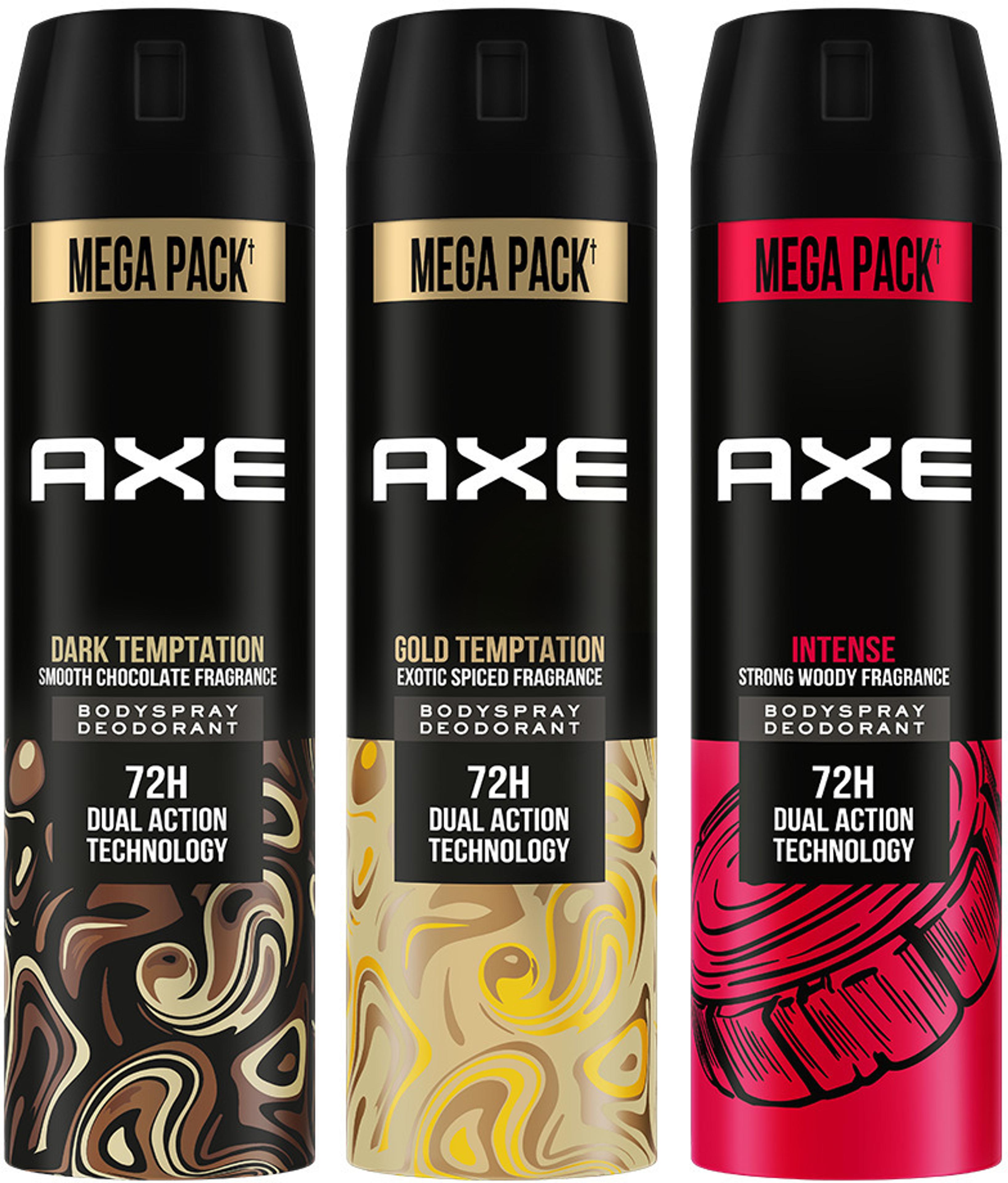 AXE Gold Temptation, Dark Temptation and Intense Deodorant Spray - For Men - 50% off at DetectaDeal