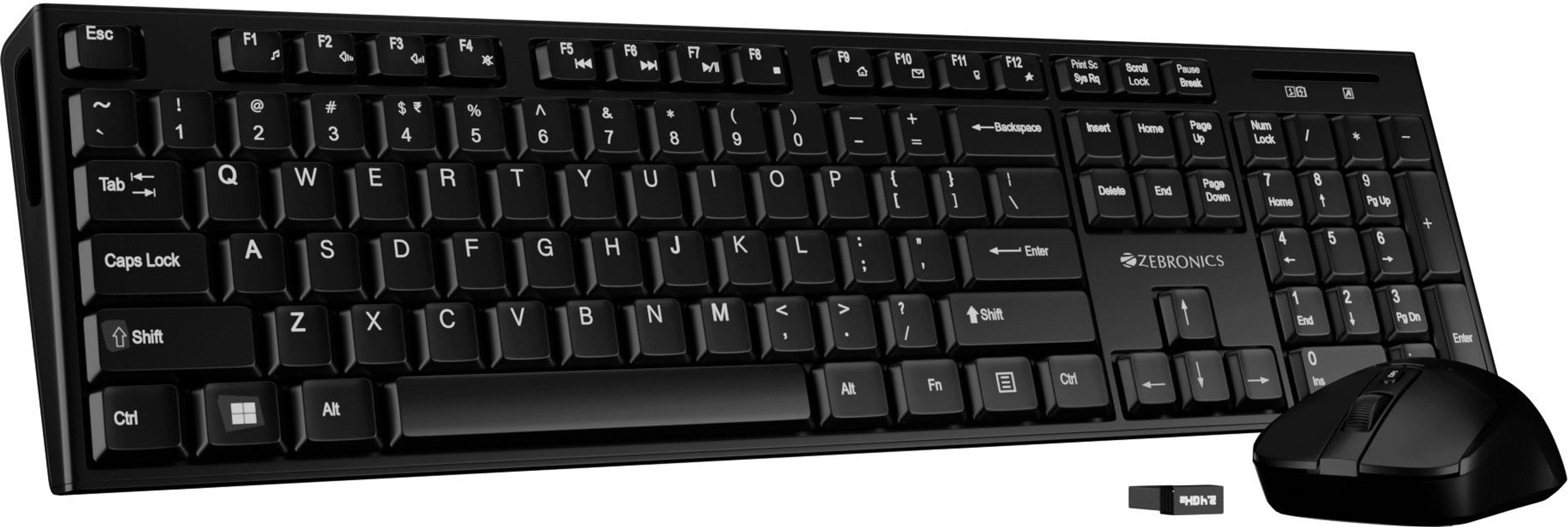 ZEBRONICS Zeb-Companion 304 (Black) Wireless Standard Laptop Keyboard Compatible with Laptop - 61% off at DetectaDeal