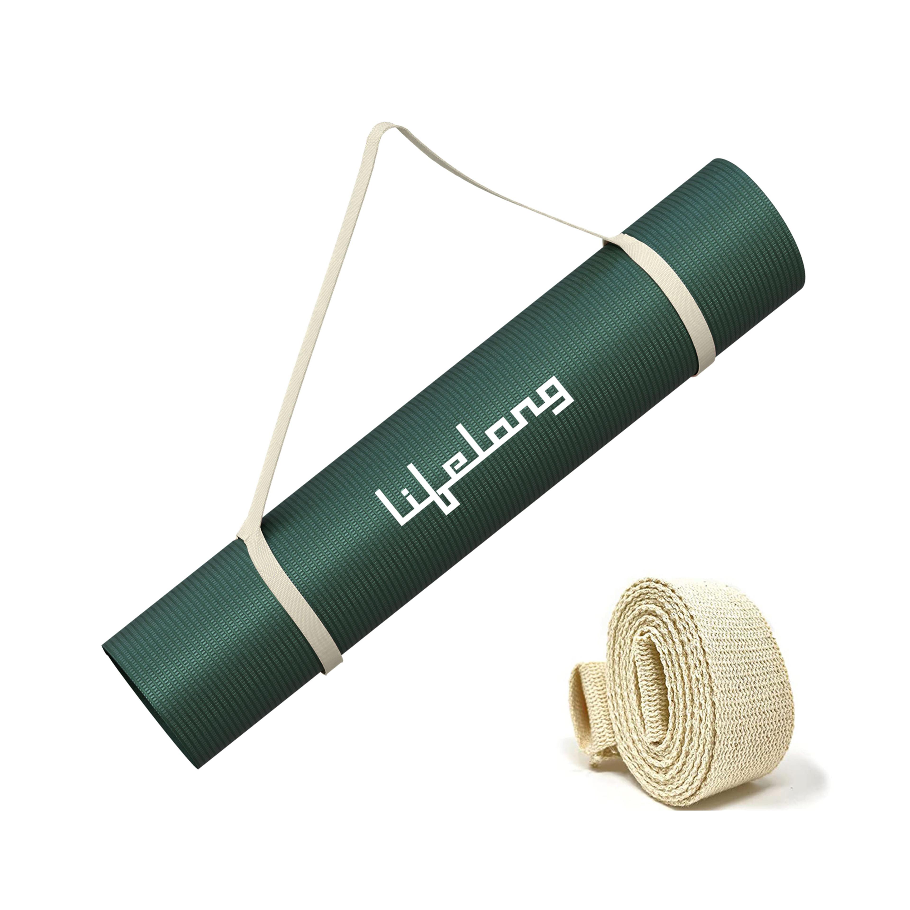 Lifelong LLYM71 EVA Anti-Slip Exercise Mat with Strap Green 4 mm Yoga Mat - 59% off at DetectaDeal