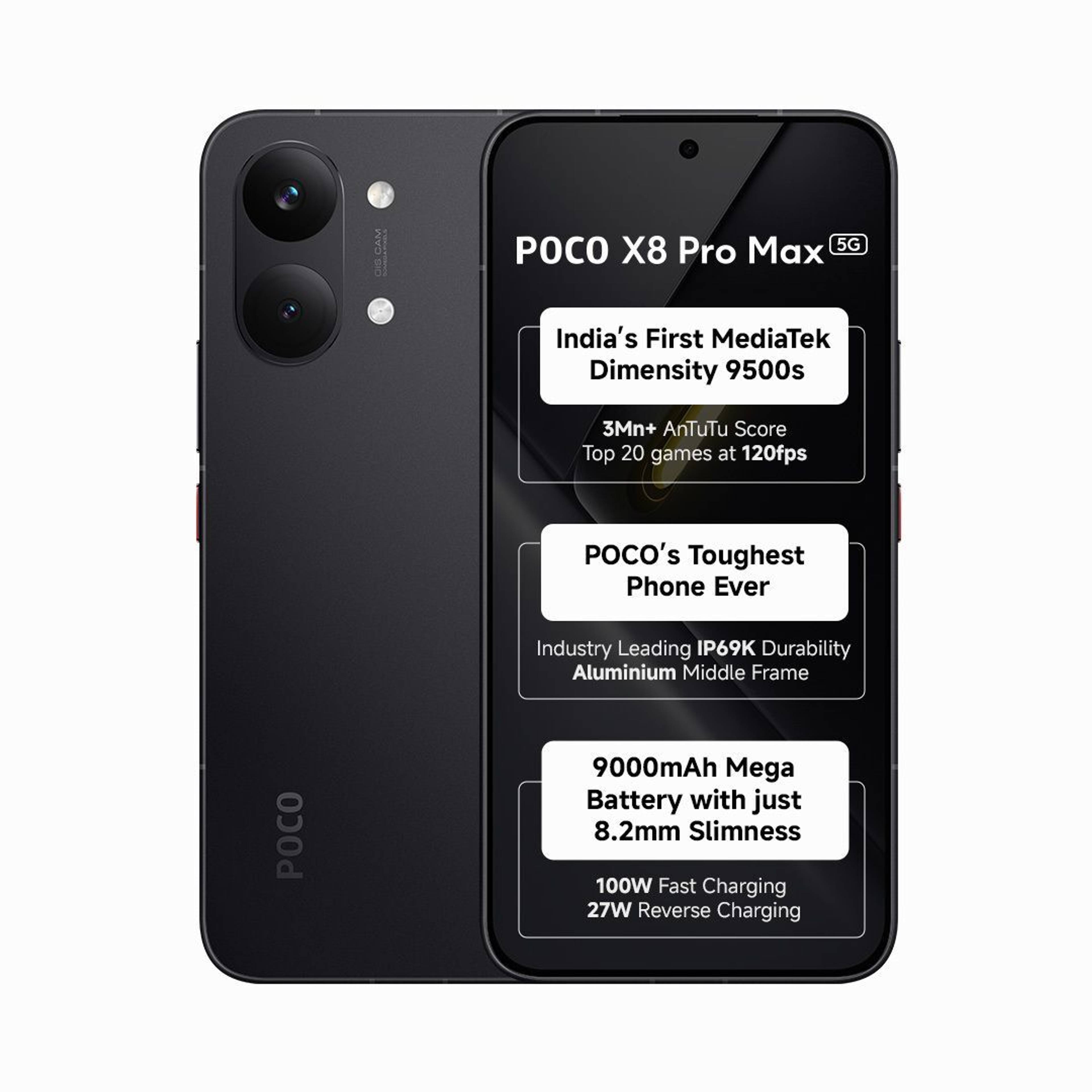 POCO X8 Pro Max, front