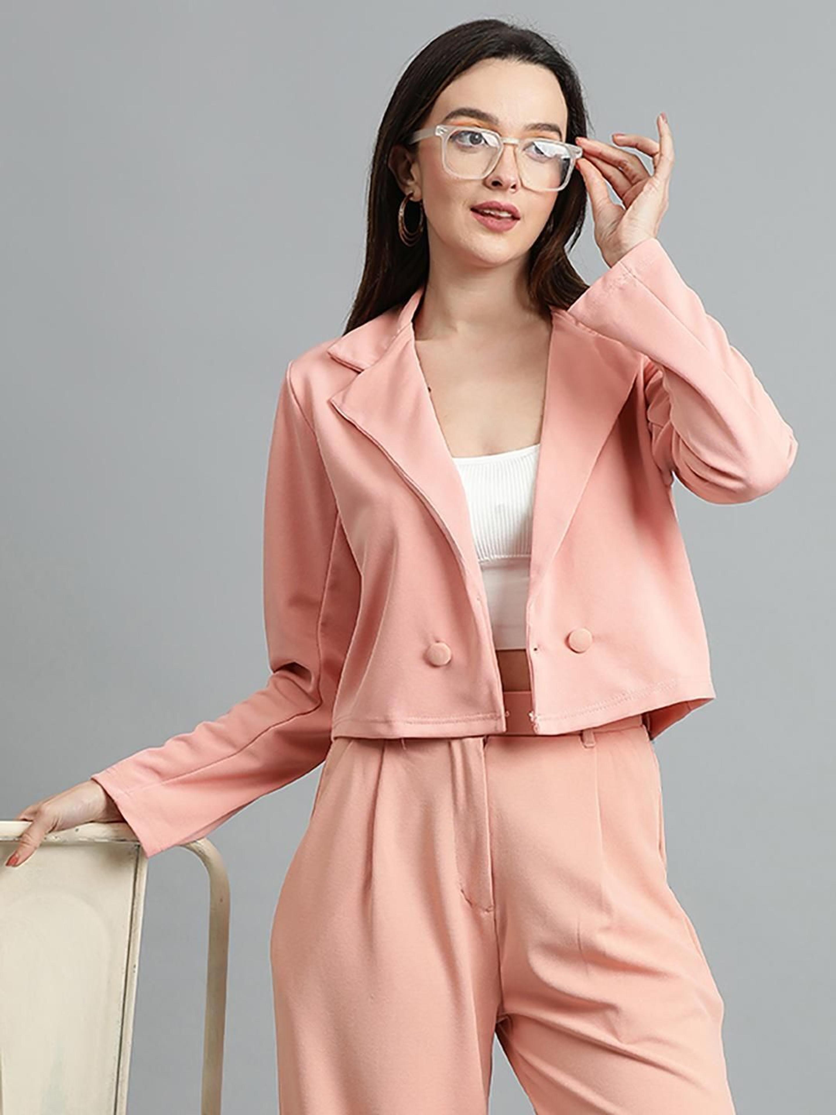 KOTTY Solid Single Breasted Casual Women Blazer - 90% off at DetectaDeal