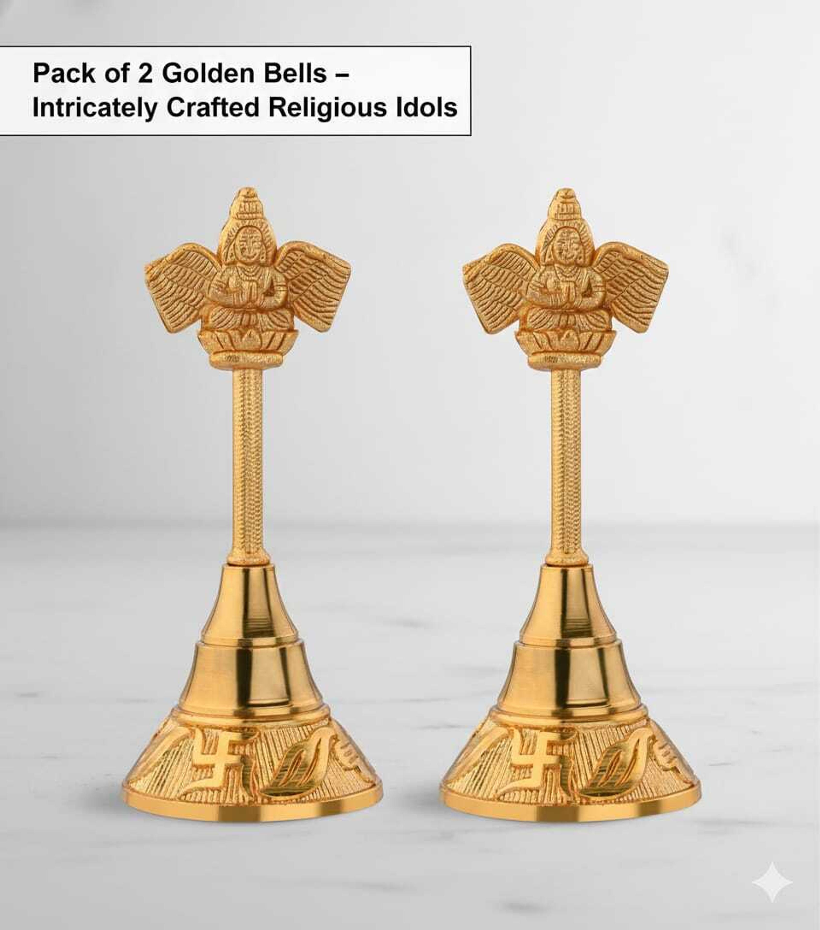 spidro Kuber Bell Aluminium Pooja Bell - 67% off at DetectaDeal