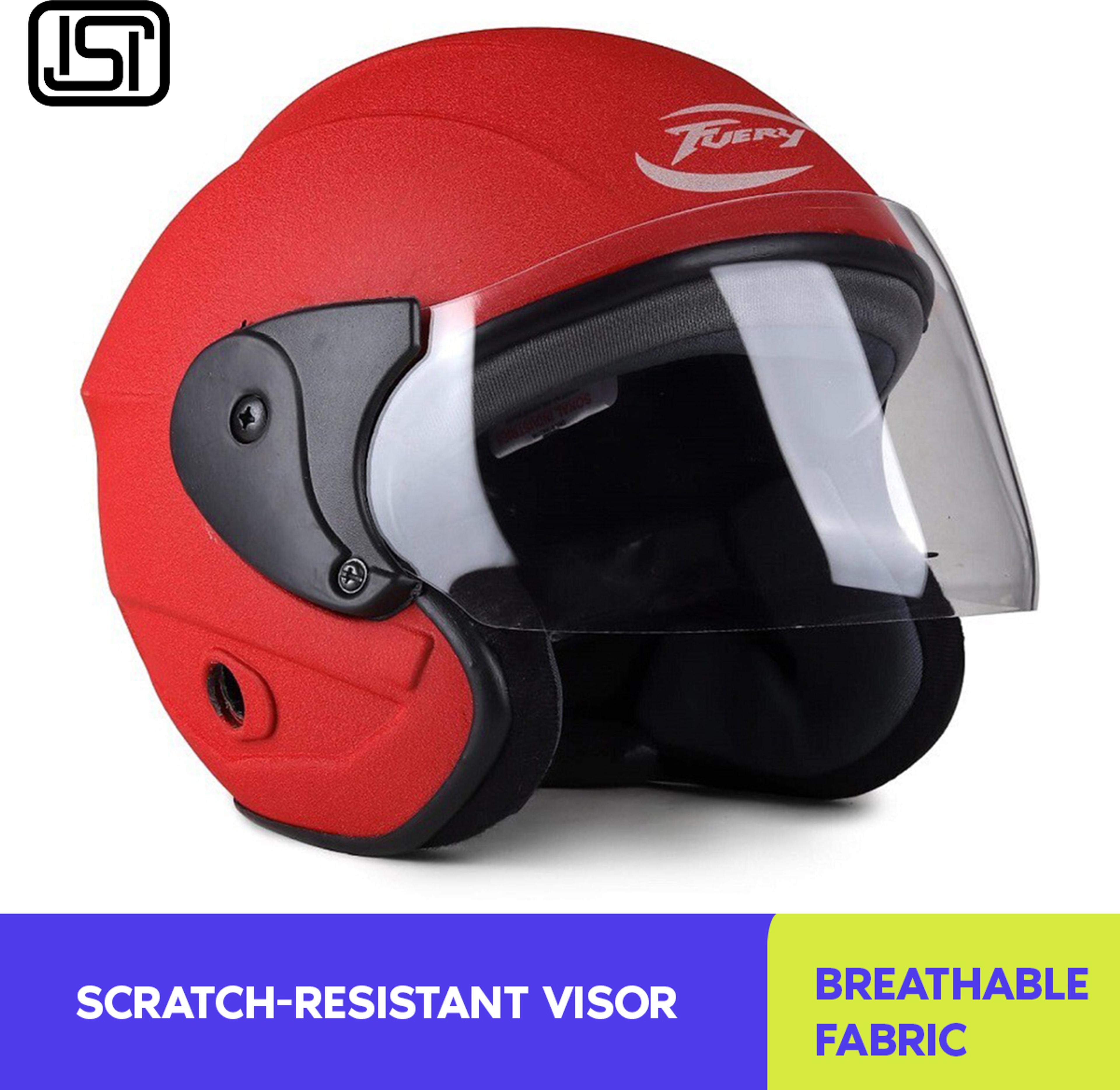 fuery HALF FACE NANO PR0 [RED] Motorbike Helmet - 64% off at DetectaDeal