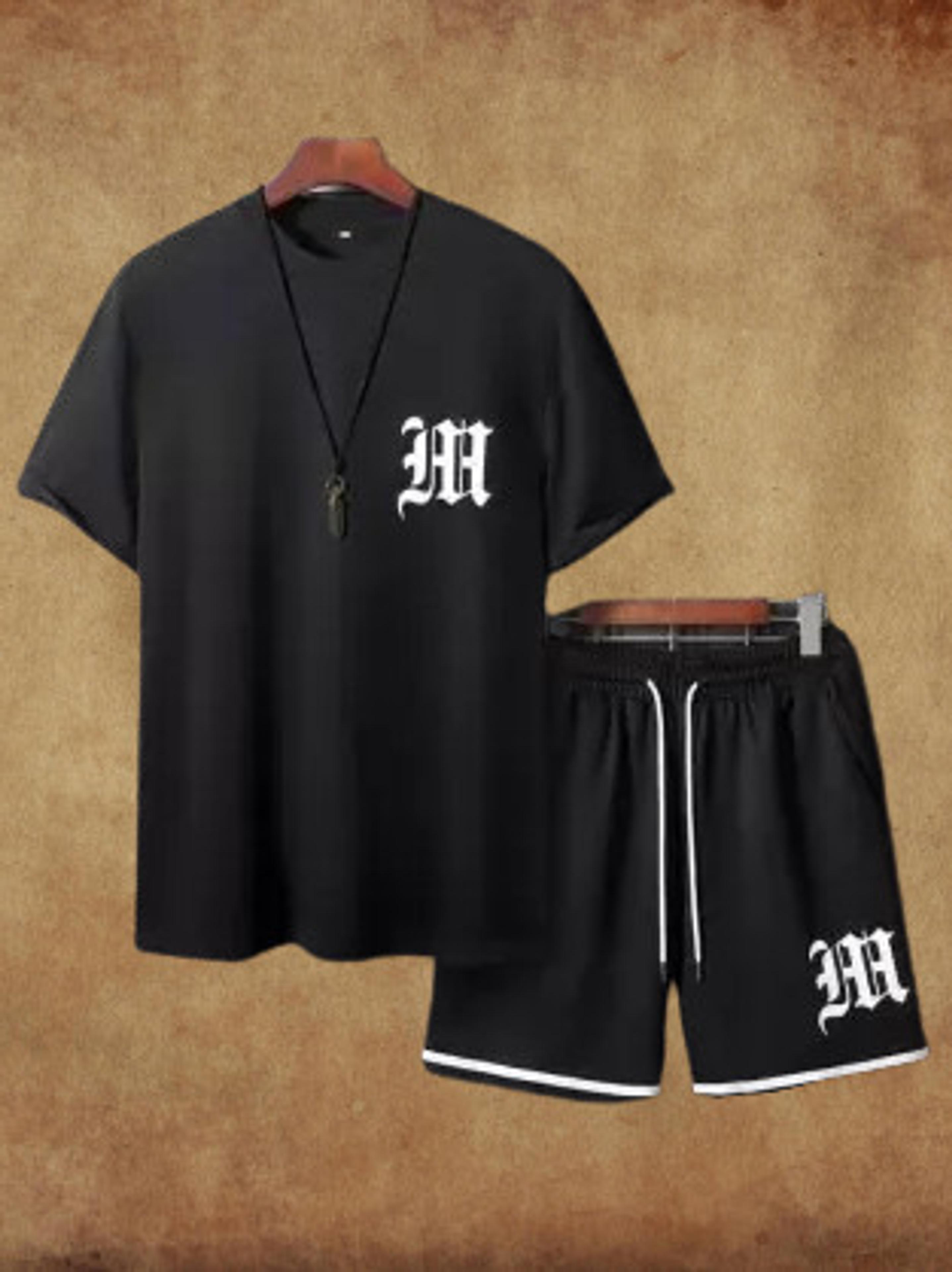 STYLOKETH Men Printed Black Top & Shorts Set - 71% off at DetectaDeal