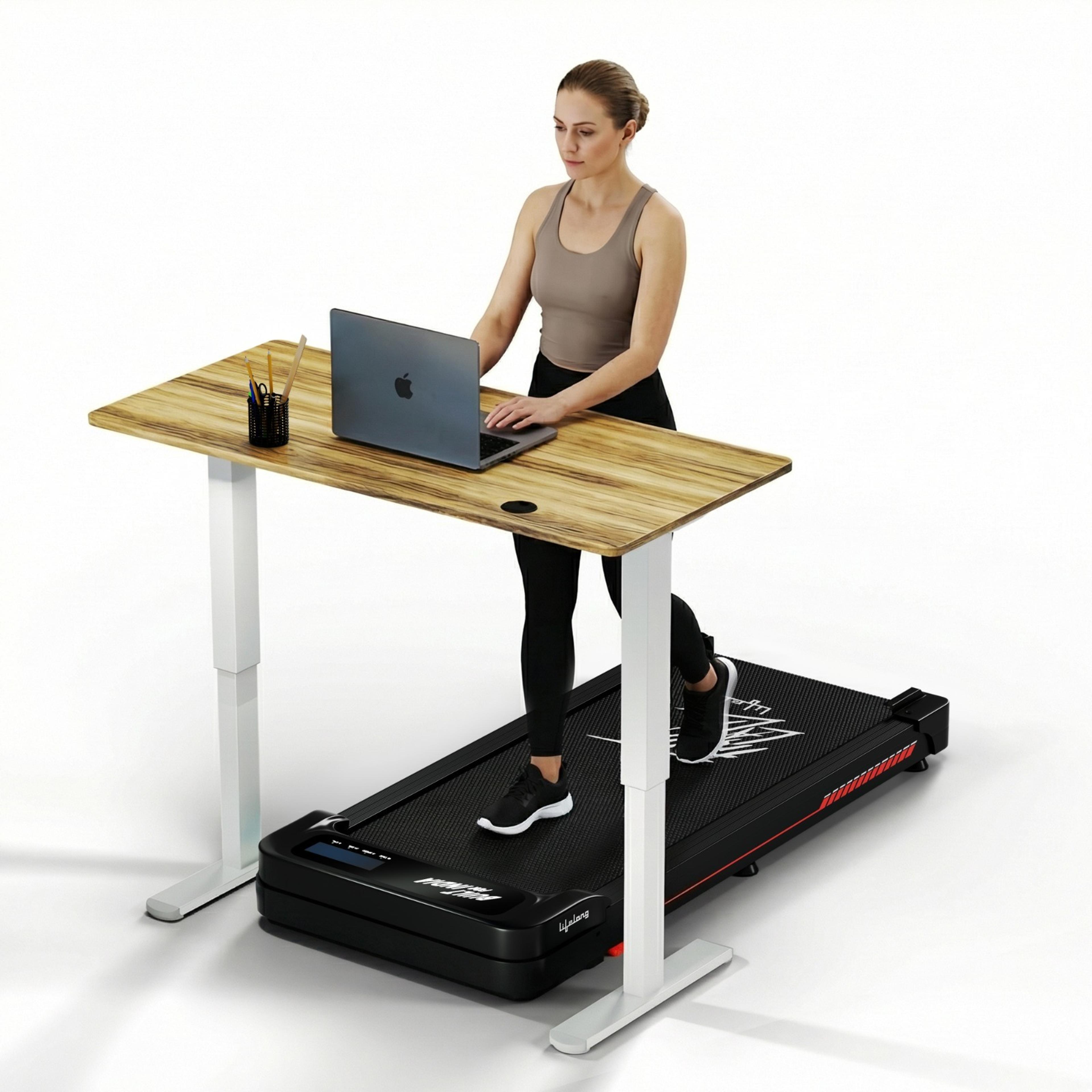 Lifelong Walking Pad Treadmill | 3 HP Motor | 2-Level Manual Incline | LED Display Treadmill (Max Weight:110 kg) - 79% off at DetectaDeal