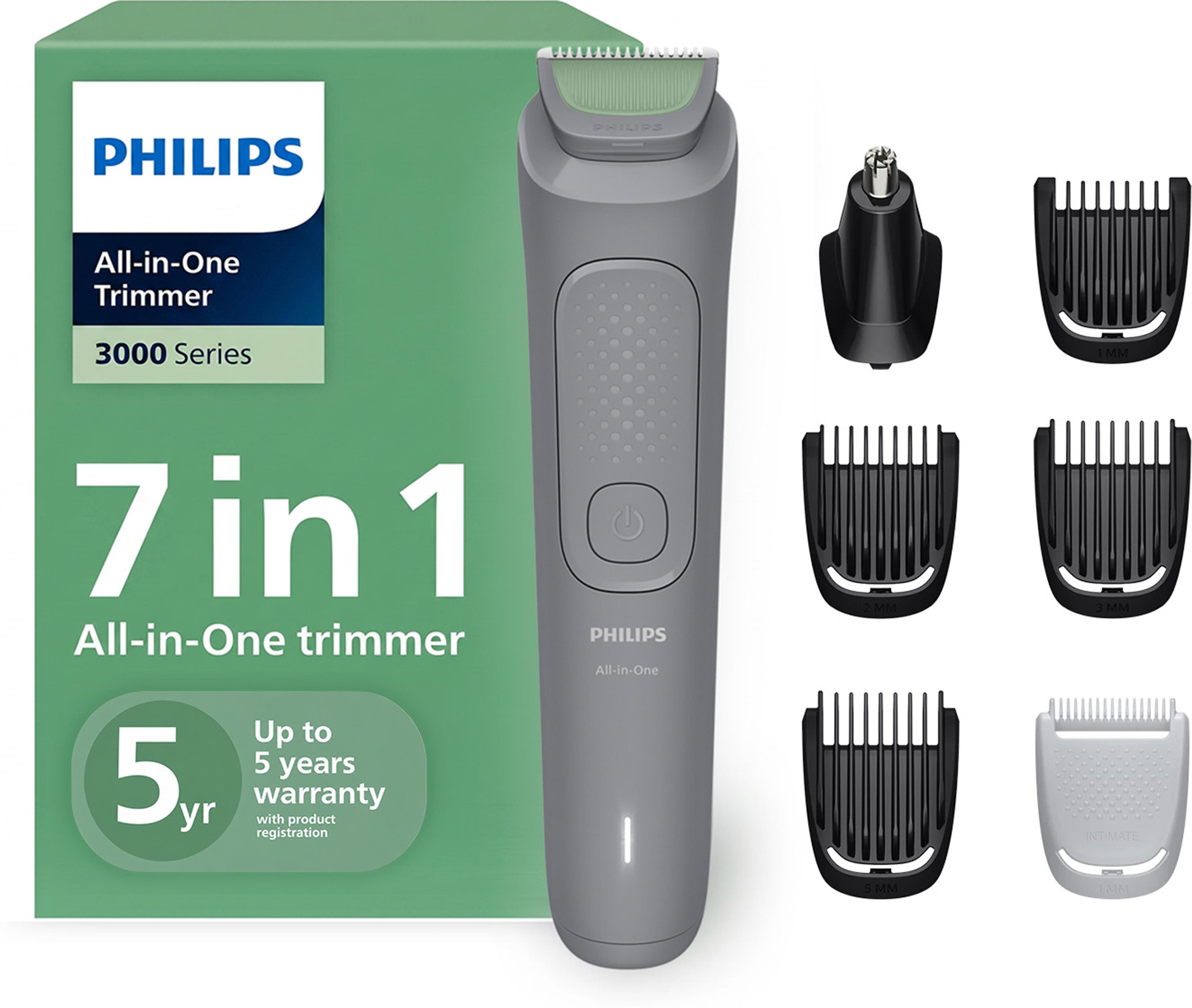 PHILIPS MG3911/15 Fully Waterproof Trimmer 60 min Runtime 5 Length Settings - 7% off at DetectaDeal