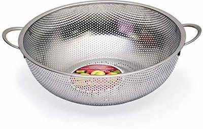 VDNSI Stainless Steel Kitchen Fruit Vegetable Rice Washing Baskets Strainer Drainer with Handle Colander