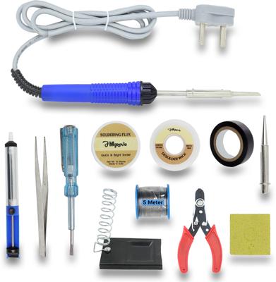 Hillgrove Electric Gadget 12in1 Mobile Soldering and Desoldering Equipment Tool Machine Combo Kit Set with Flux Paste and Wire 25 W Simple