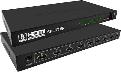 microware TV-out Cable 1x8 HDMI-Compatible Converter Adapter HDMI-Compatible Splitter Audio Converter for HDTV Computer PS4 DLP Xbox Camera Projector