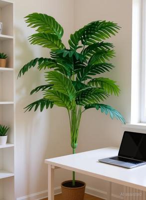 Conisstore Artificial Beautiful 12 Leafs Tree Home Interior & Exterior Plant Palm Tree Artificial Plant