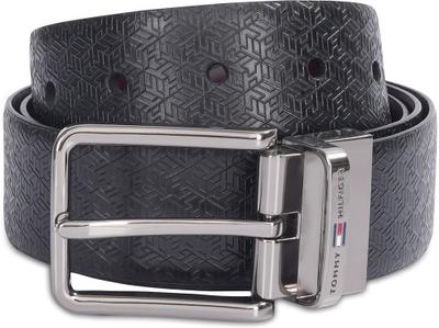 TOMMY HILFIGER Men Casual Black Genuine Leather Reversible Belt