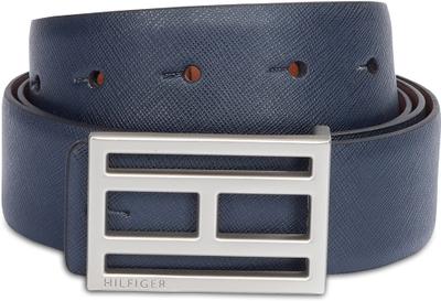 TOMMY HILFIGER Men Casual Blue Genuine Leather Reversible Belt