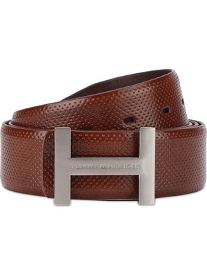 TOMMY HILFIGER Men Casual Tan Genuine Leather Belt