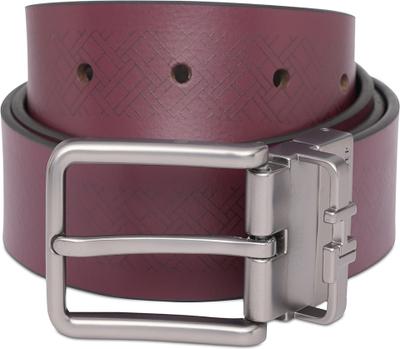 TOMMY HILFIGER Men Formal Maroon Genuine Leather Reversible Belt