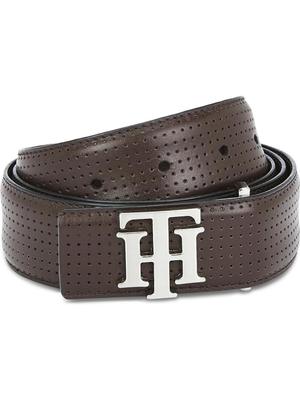 TOMMY HILFIGER Men Casual Brown Genuine Leather Belt