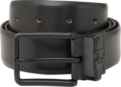 TOMMY HILFIGER Men Casual Black Genuine Leather Reversible Belt