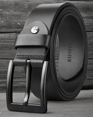 Roadster Men Formal, Casual, Evening, Party Black Genuine Leather Belt