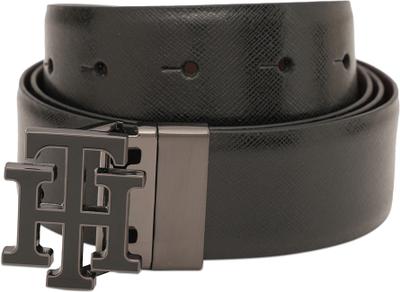 TOMMY HILFIGER Men Casual Black Genuine Leather Reversible Belt
