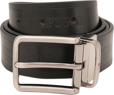 TOMMY HILFIGER Men Casual Black Genuine Leather Reversible Belt