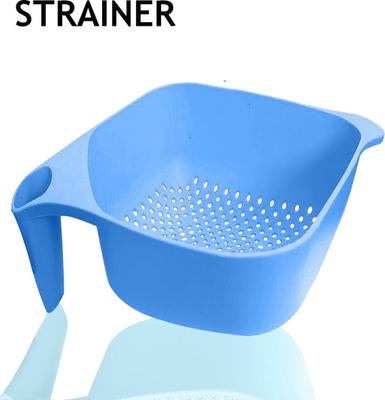 TRUE INDIAN Drainer Fruits Washing Bowl Fruit Rinse Bowl Collapsible Colander Plastic Fruit & Vegetable Basket