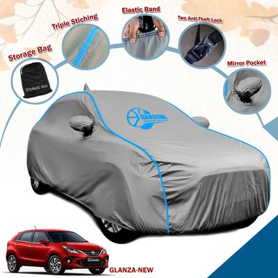 GARREGE Car Cover For Toyota Glanza, Glanza G, Glanza G Hybrid, Glanza V (With Mirror Pockets)