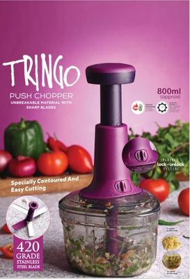 NHB BOUTIQUE Plastic Tringo Push Chopper Mixer Cutter to Cut Tomato, Salad, Onion Vegetable & Fruit Chopper