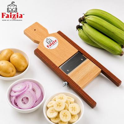 faizia Wooden Banana Chips Slicer Madurai Traditional Vegetable Cutter Banana Grater & Slicer