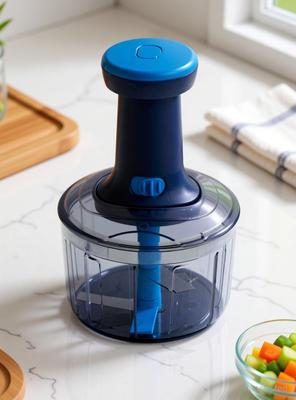 JENSY Hand Press Bingo Push Chopper with 3 Blades for Effortless Chopping Vegetable Chopper