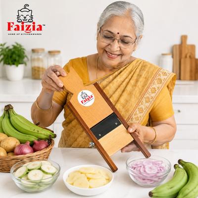 faizia Vegetable Cutter Potato Chips Maker Single Side Blade Kitchen Tool Banana Grater & Slicer