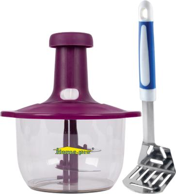 Home-pro by Home-Pro Stainless Steel Potato Masher | Plastic Handle | 1500 ML Capacity Hand Chopper | Vegetable & Fruit Chopper