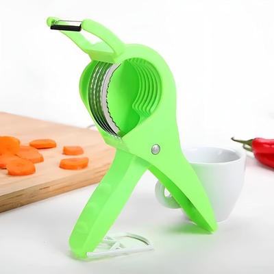 Deal Hub 2-in-1 Vegetable Cutter with Peeler – Multi-Functional Chopper Pack Of 2 Vegetable Slicer