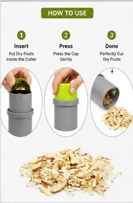 SeaRock Professional Dryfruit Cutter for Almond Cashew Walnut Pistachio Kitchen Tool 74 Coconut Grater & Slicer