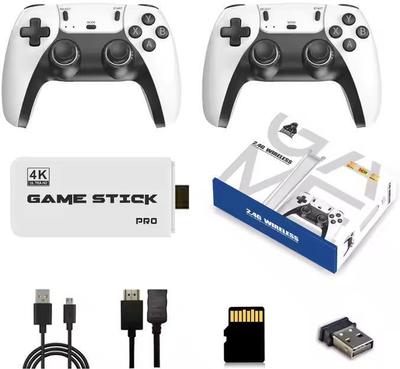 4K Classic Arcade Gaming Stick with Dual Wireless Controllers for TV Premium Edition