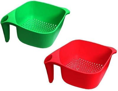COOL INDIANS Plastic Fruit and Vegetable Basket Soak, Wash, Rinse, & Store Rinse Bowl Strainer