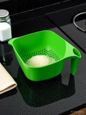 TRUE INDIAN Water Strainer or Rice|Fruits|Vegetable Washer Bowl &Noodles|Pasta Mixing Strainer