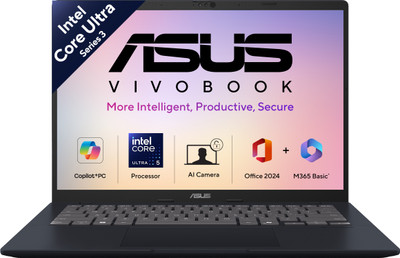ASUS Vivobook 14 (2026) AI PC with Office 2024 + M365 Basic*, Cop... more