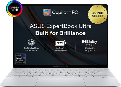 ASUS ExpertBook Ultra Full Metal Nano Ceramic Coating, TOLED with Touchscreen Copilot Intel Core Ultra X7 358H - (64 GB/2 TB SSD/Windows 11 Home) B9406CAA-TH0934WS Thin and Light Laptop